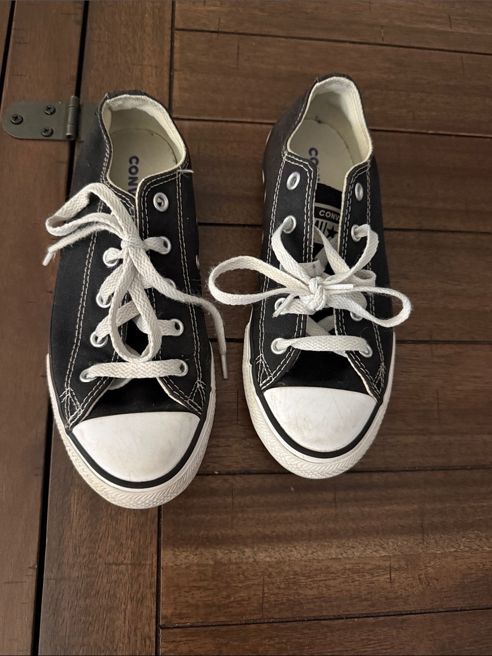 Converse Kids Black and White Low-Top Sneakers